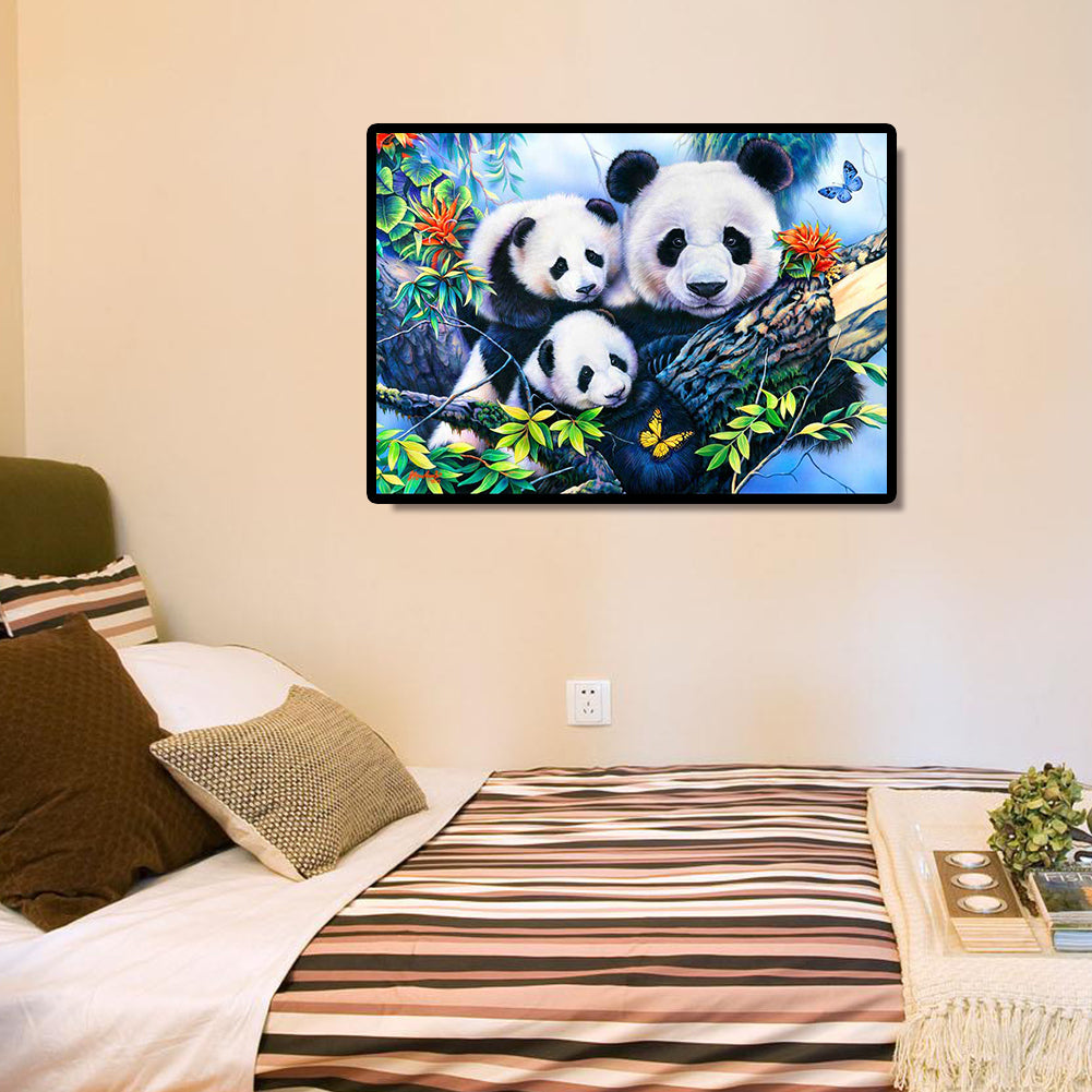 Butterfly Panda - Full Round Drill Diamond Painting 40*30CM