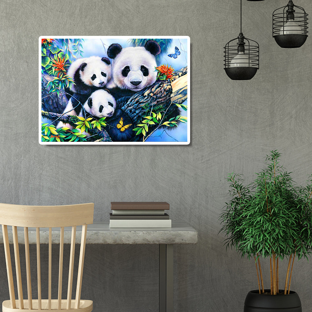 Butterfly Panda - Full Round Drill Diamond Painting 40*30CM