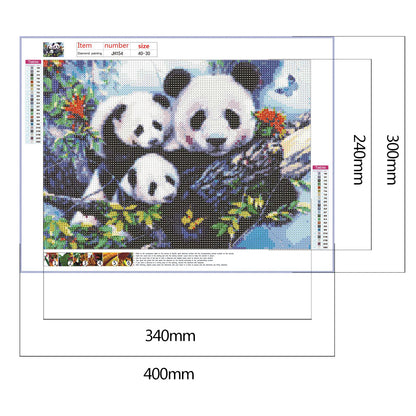 Butterfly Panda - Full Round Drill Diamond Painting 40*30CM