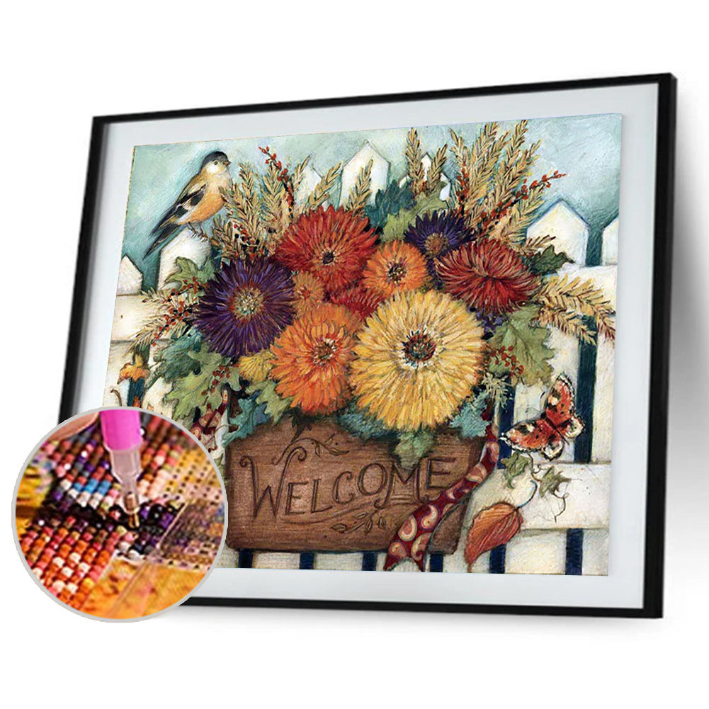 Flower Board - Full Round Drill Diamond Painting 40*30CM