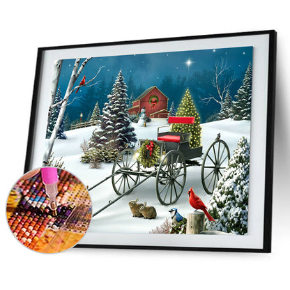 Christmas Carriage - Full Round Drill Diamond Painting 30*40CM