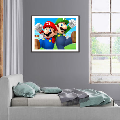 Mario Character - Full Round Drill Diamond Painting 40*30CM