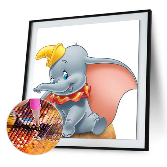 Cartoon Elephant - Full Round Drill Diamond Painting 30*30CM
