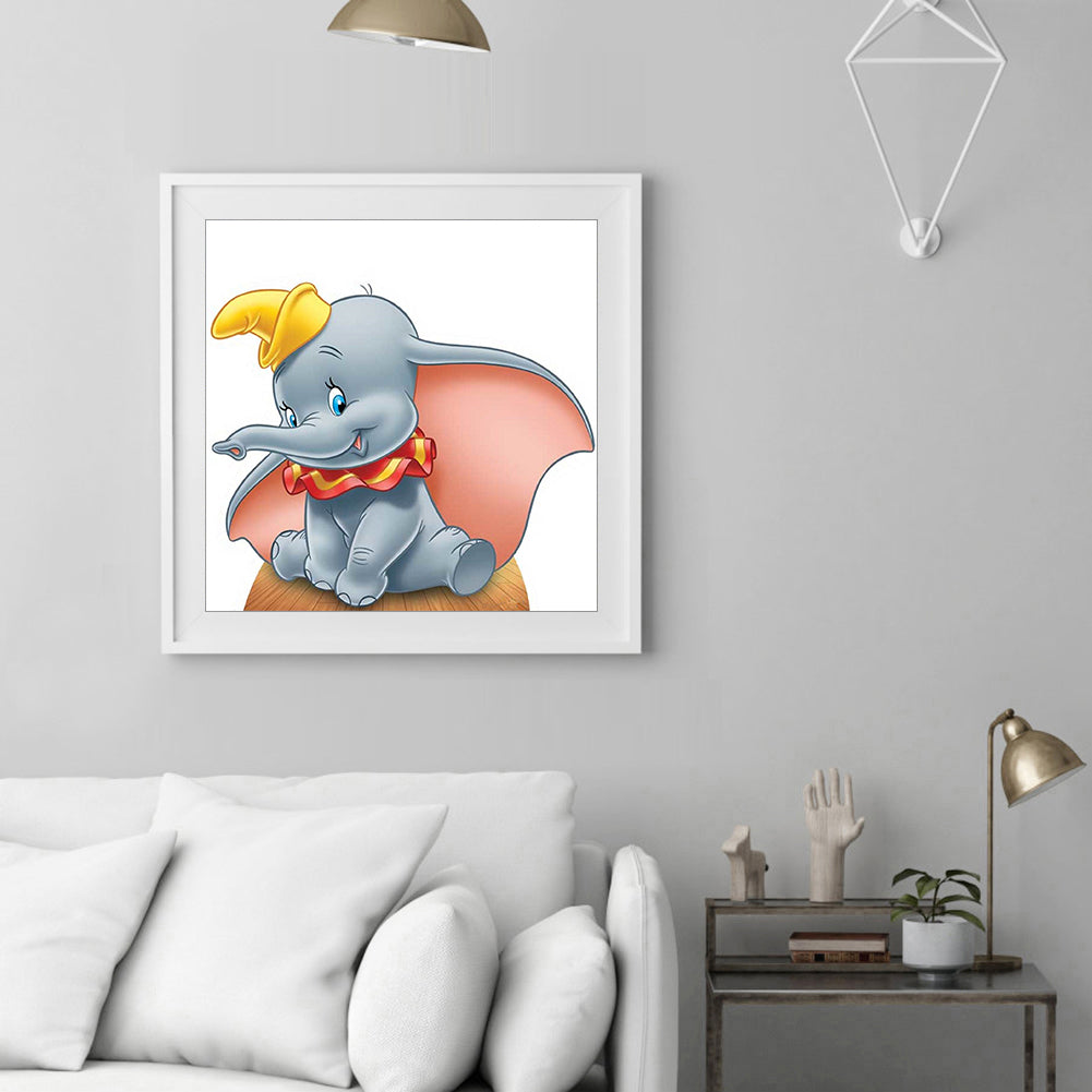 Cartoon Elephant - Full Round Drill Diamond Painting 30*30CM