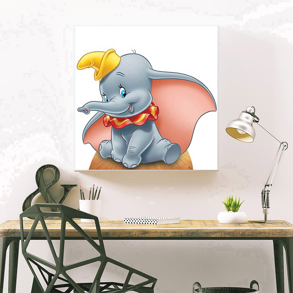 Cartoon Elephant - Full Round Drill Diamond Painting 30*30CM