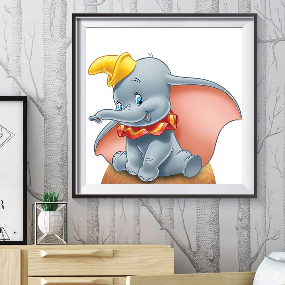 Cartoon Elephant - Full Round Drill Diamond Painting 30*30CM