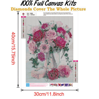 Flower - Full Round Drill Diamond Painting 30*40CM