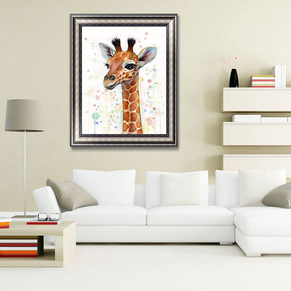 Giraffe Animal - Full Round Drill Diamond Painting 30*40CM