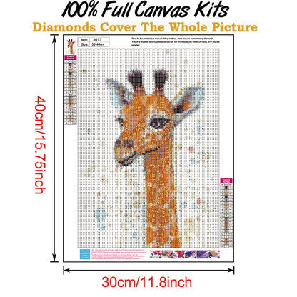 Giraffe Animal - Full Round Drill Diamond Painting 30*40CM