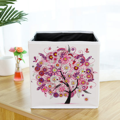 DIY Diamond Painting Tree Foldable Storage Box Desktop Sundries Container