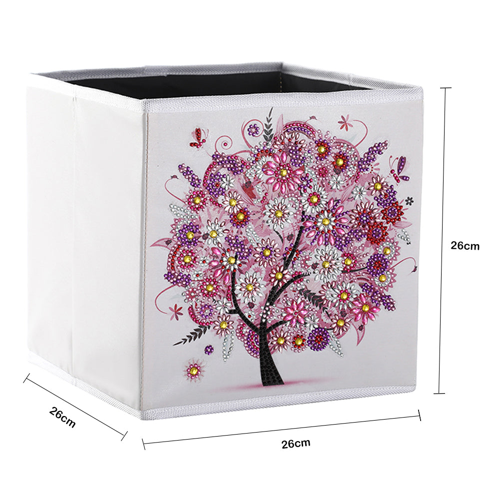 DIY Diamond Painting Tree Foldable Storage Box Desktop Sundries Container