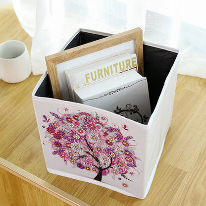 DIY Diamond Painting Tree Foldable Storage Box Desktop Sundries Container