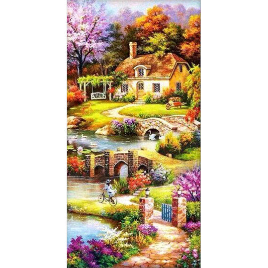 Summer Garden - Full Round Drill Diamond Painting 85*45CM