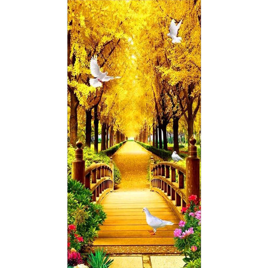 Autumn Path - Full Round Drill Diamond Painting 85*45CM