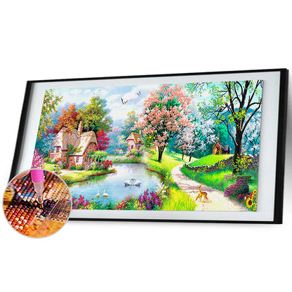 Scenery Animal - Full Round Drill Diamond Painting 100*50CM