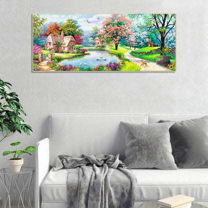 Scenery Animal - Full Round Drill Diamond Painting 100*50CM