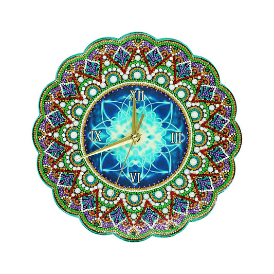 Mandala Wall Clock Diamond Painting Special Shaped Cross Stitch for Gifts