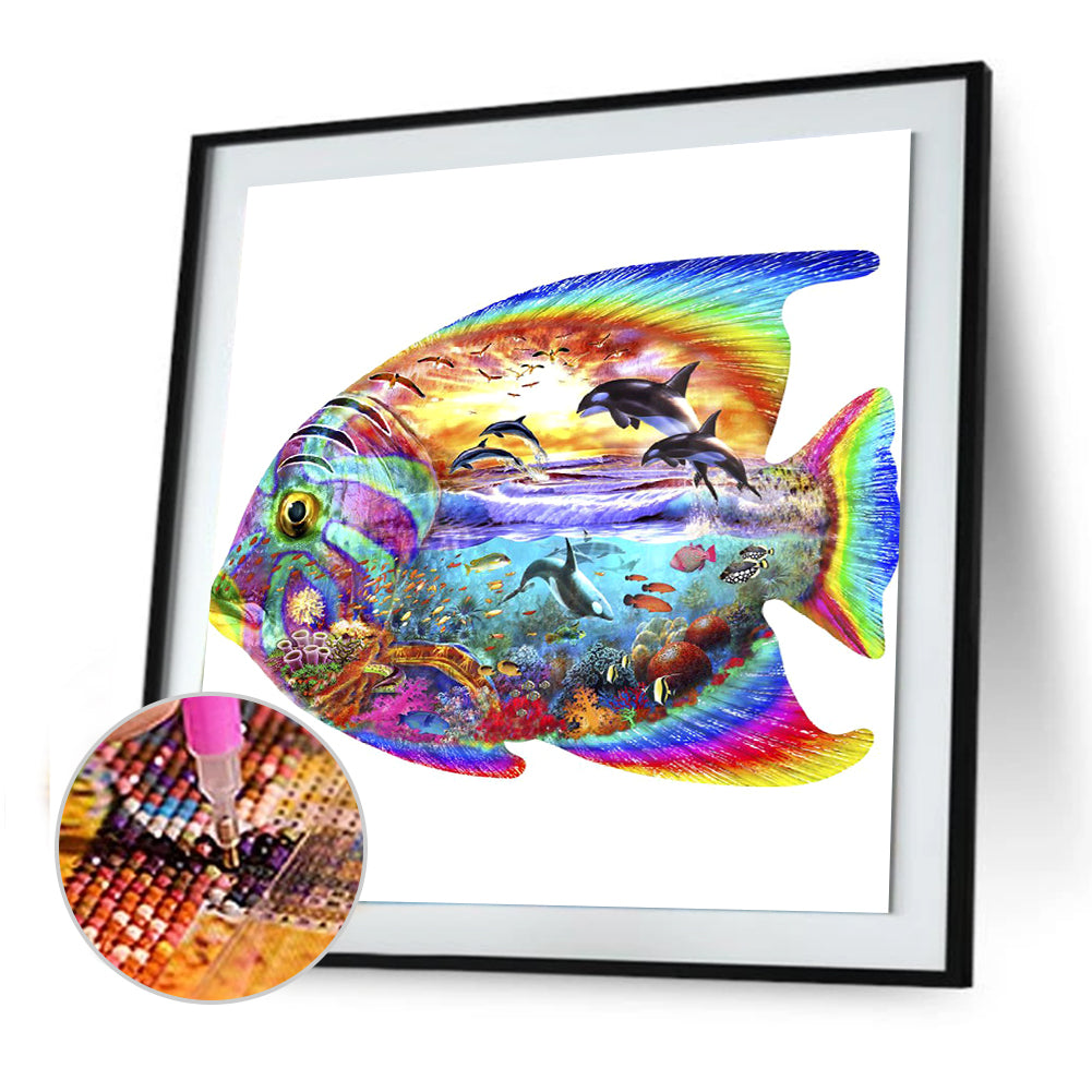 Fish Women - Full Round Drill Diamond Painting 30*30CM