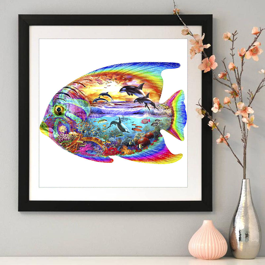 Fish Women - Full Round Drill Diamond Painting 30*30CM