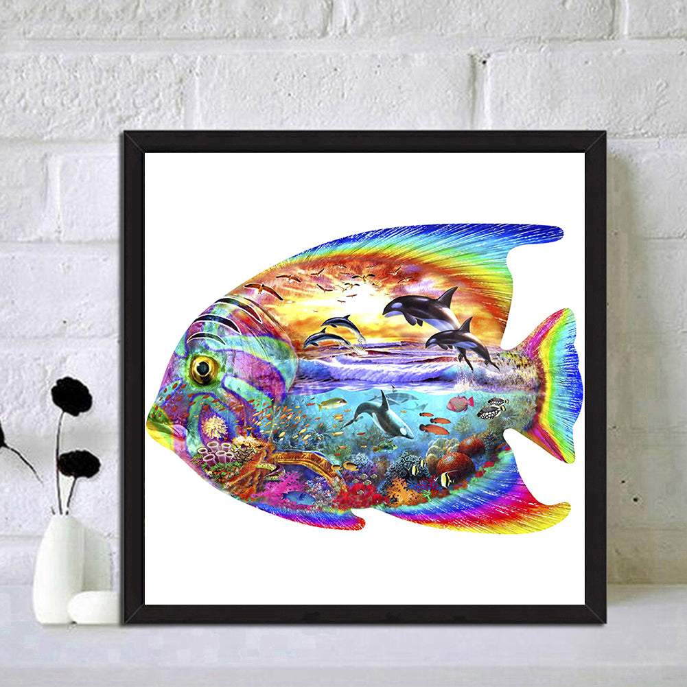 Fish Women - Full Round Drill Diamond Painting 30*30CM