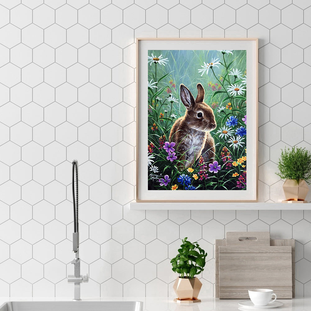 Rabbit Crystal - Full Round Drill Diamond Painting 30*40CM