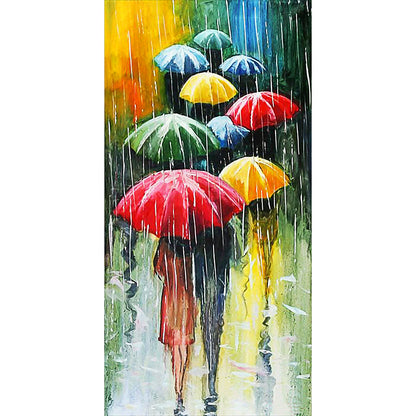 Umbrella People - Full Round Drill Diamond Painting 45*85CM