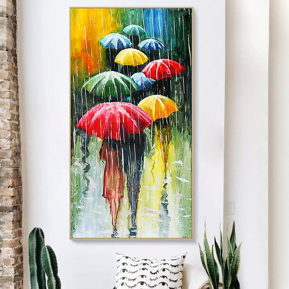 Umbrella People - Full Round Drill Diamond Painting 45*85CM