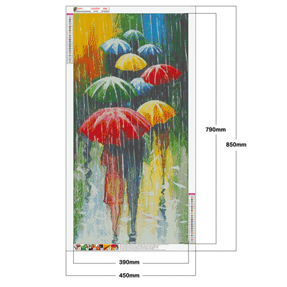 Umbrella People - Full Round Drill Diamond Painting 45*85CM