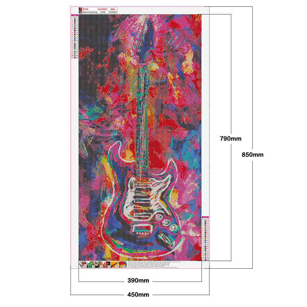 Guitar - Full Round Drill Diamond Painting 45*85CM