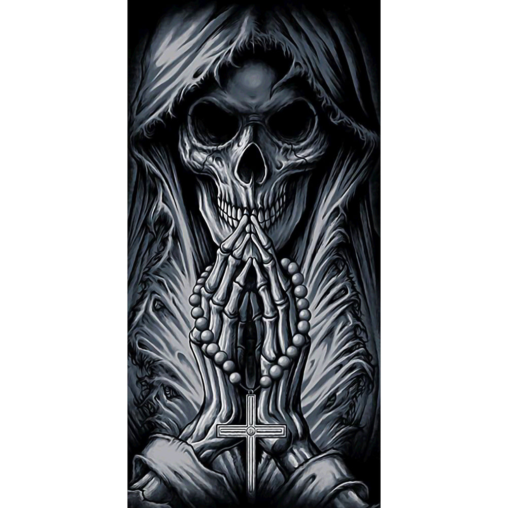 Skeleton Pray - Full Round Drill Diamond Painting 45*85CM