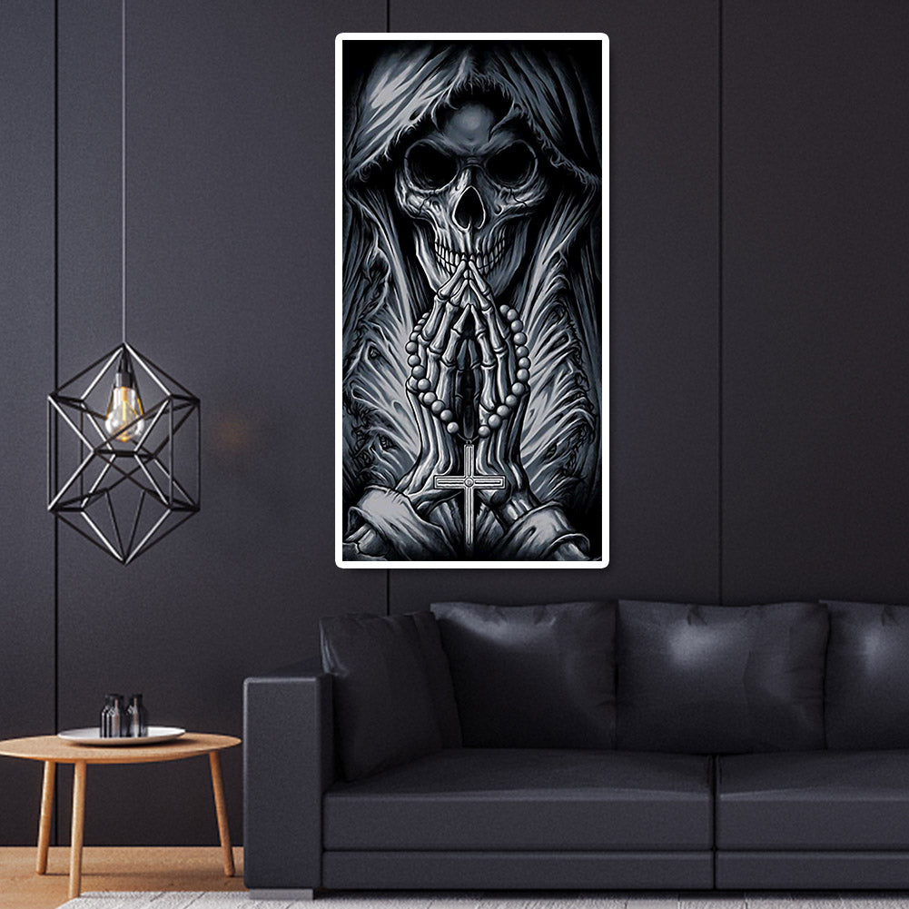 Skeleton Pray - Full Round Drill Diamond Painting 45*85CM