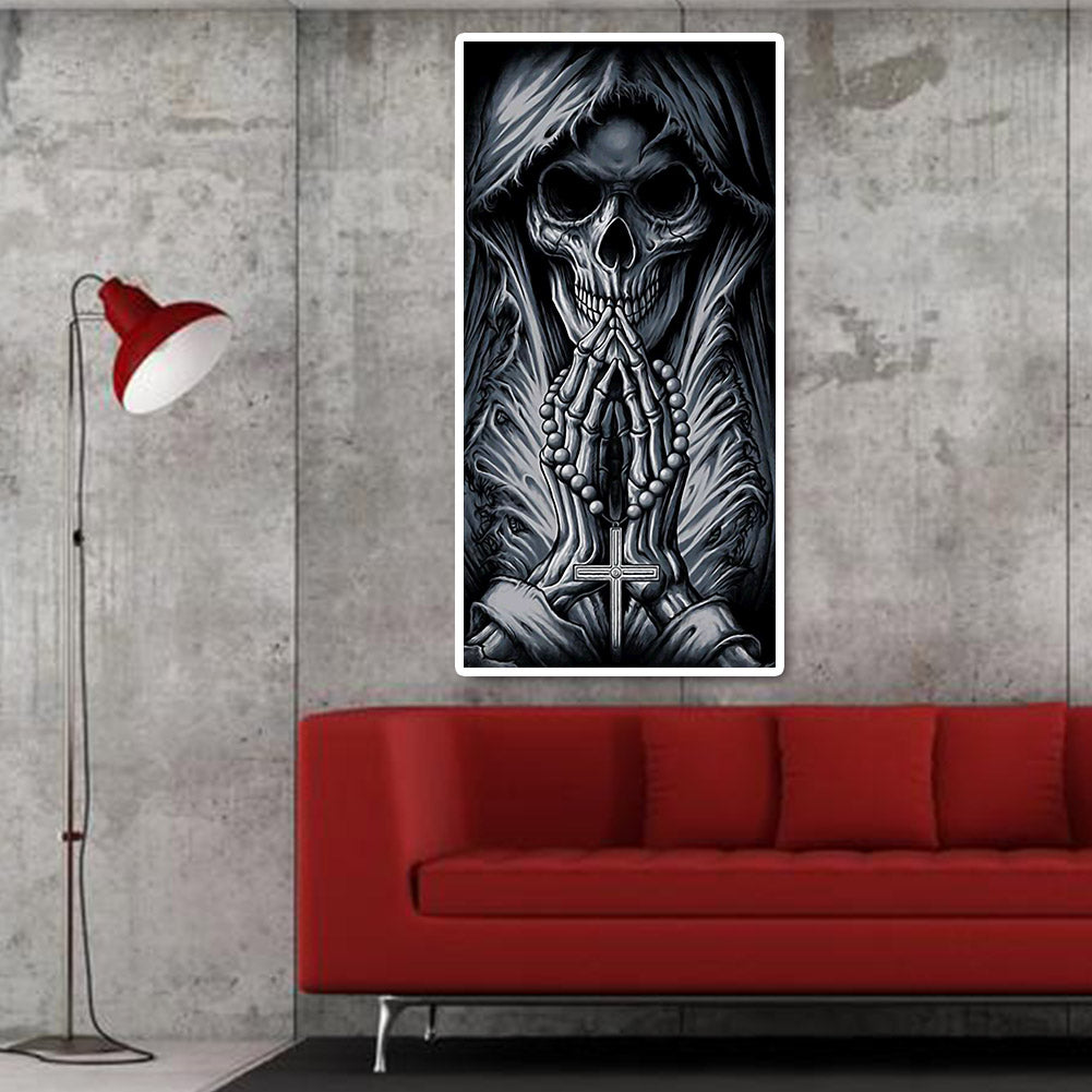 Skeleton Pray - Full Round Drill Diamond Painting 45*85CM