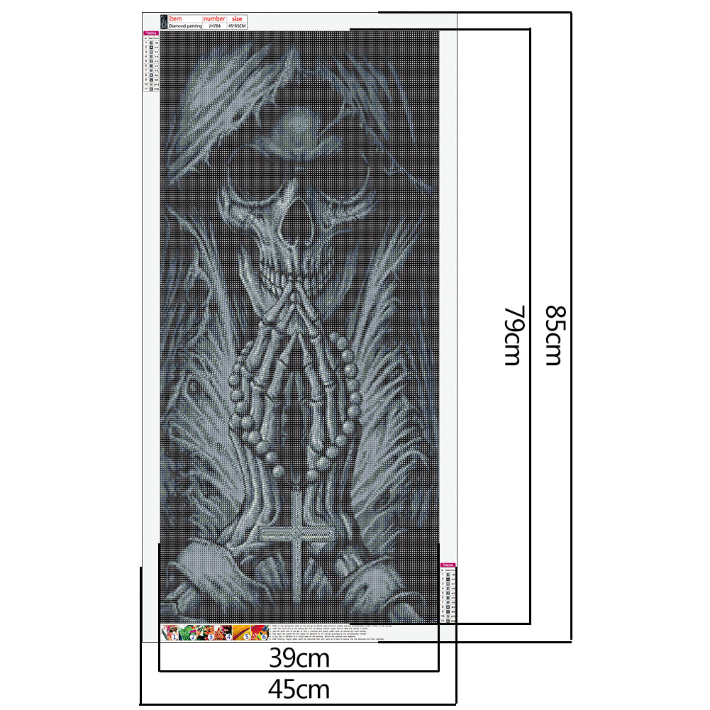 Skeleton Pray - Full Round Drill Diamond Painting 45*85CM