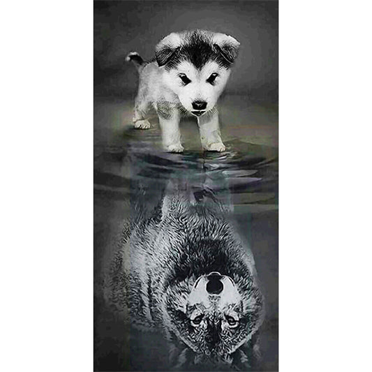 Dog - Full Round Drill Diamond Painting 45*85CM