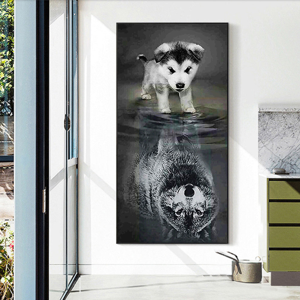 Dog - Full Round Drill Diamond Painting 45*85CM