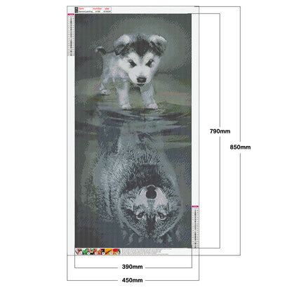 Dog - Full Round Drill Diamond Painting 45*85CM