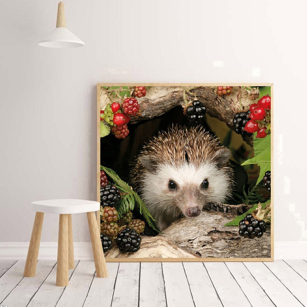 Animal Hedgehog - Full Round Drill Diamond Painting 30*30CM