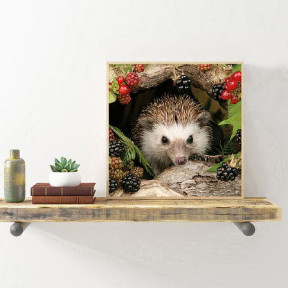 Animal Hedgehog - Full Round Drill Diamond Painting 30*30CM