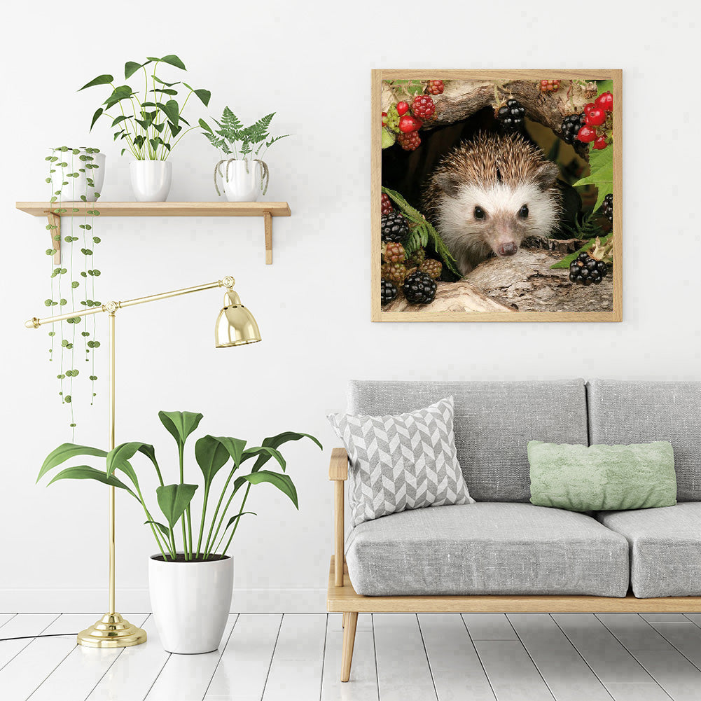 Animal Hedgehog - Full Round Drill Diamond Painting 30*30CM