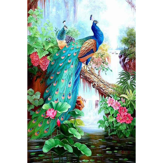 Lordly Peafowl - Full Round Drill Diamond Painting 30*40CM