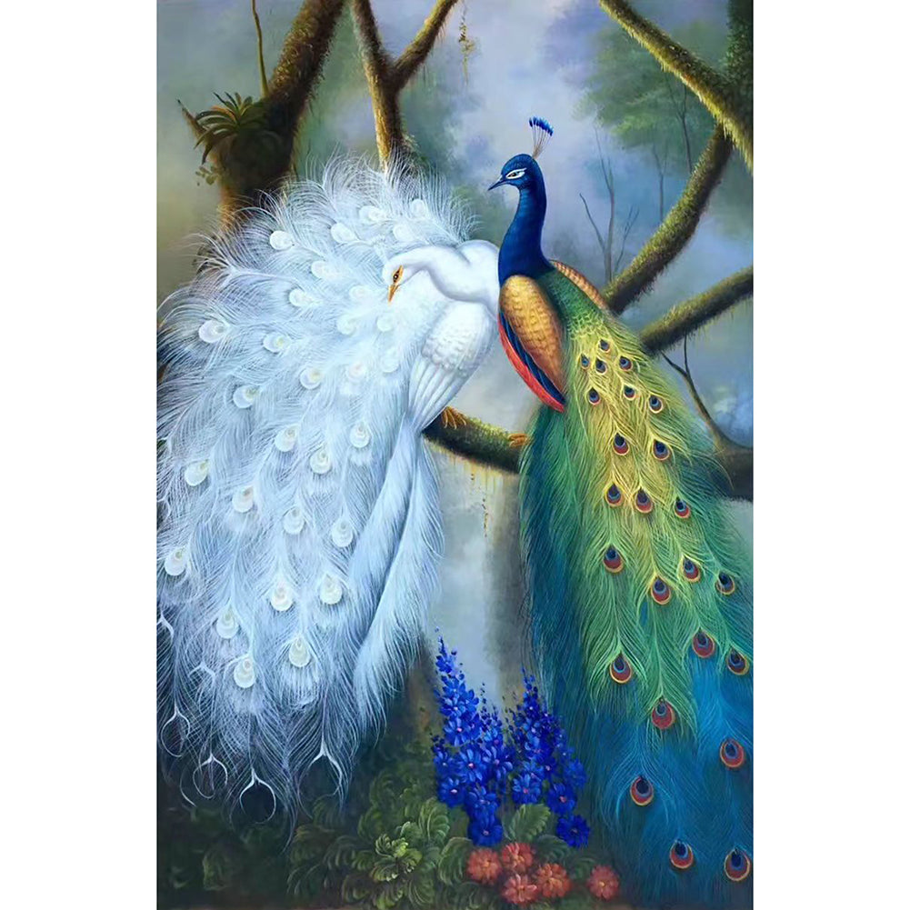 Lordly Peafowl - Full Round Drill Diamond Painting 30*40CM