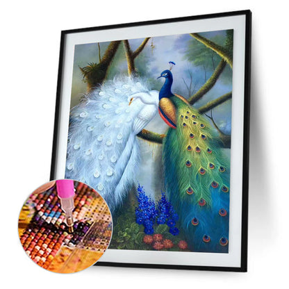 Lordly Peafowl - Full Round Drill Diamond Painting 30*40CM