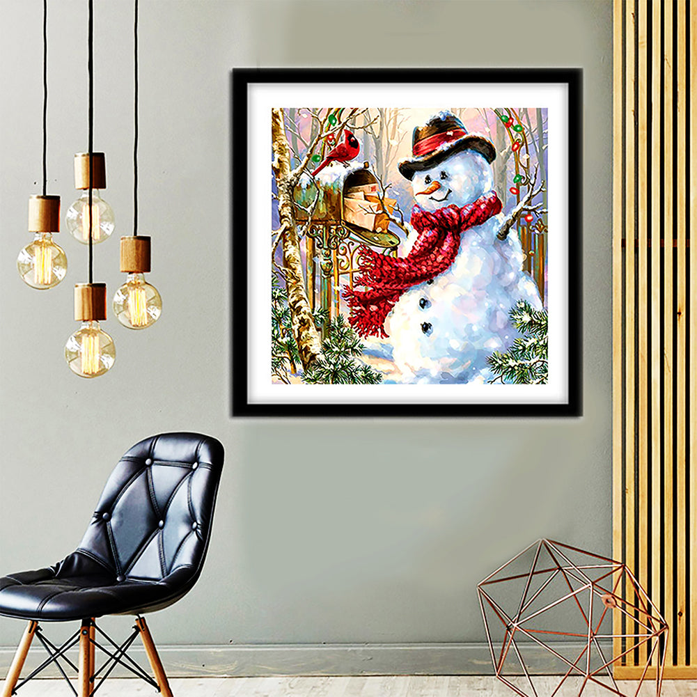 Christmas Snowman - Full Round Drill Diamond Painting 30*30CM