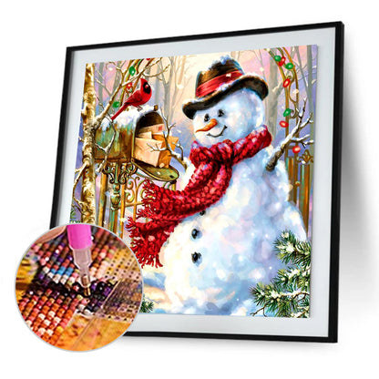 Christmas Snowman - Full Round Drill Diamond Painting 30*30CM