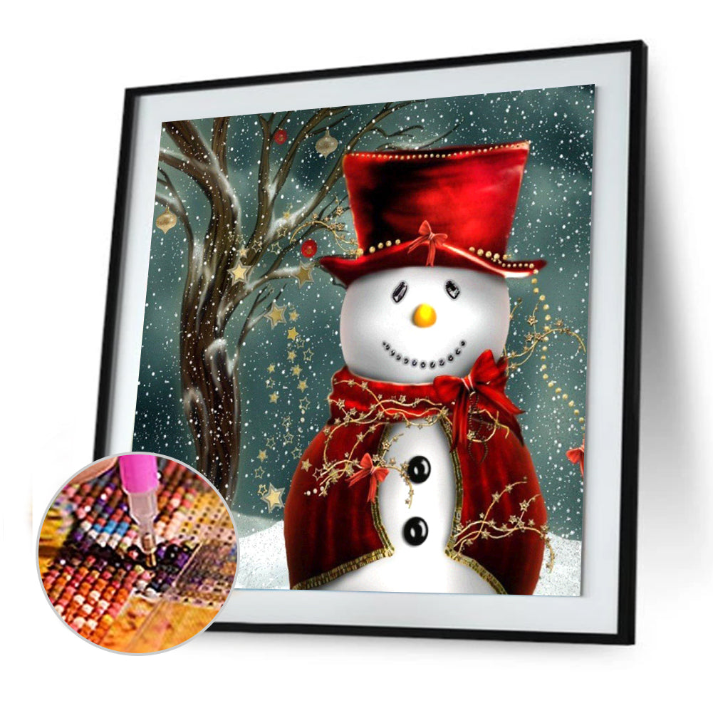 Christmas Snowman - Full Round Drill Diamond Painting 30*30CM