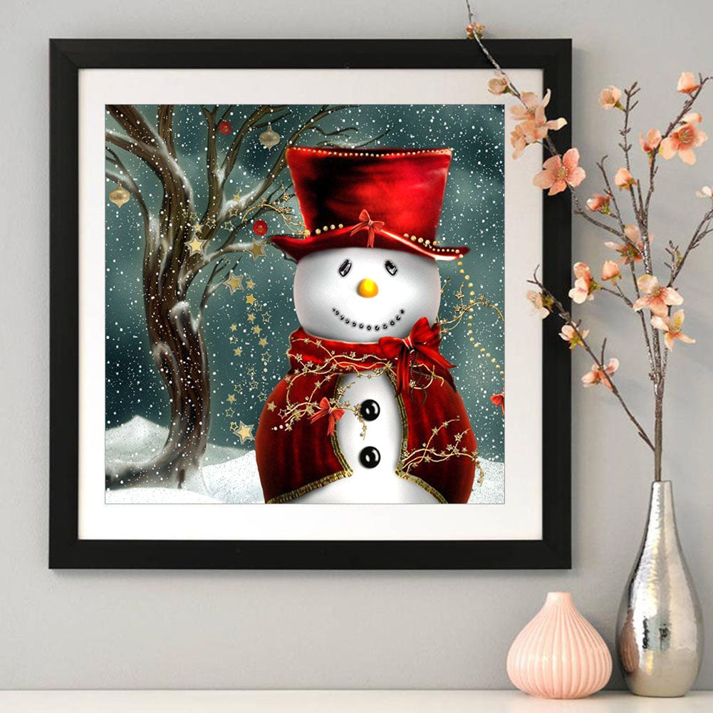 Christmas Snowman - Full Round Drill Diamond Painting 30*30CM