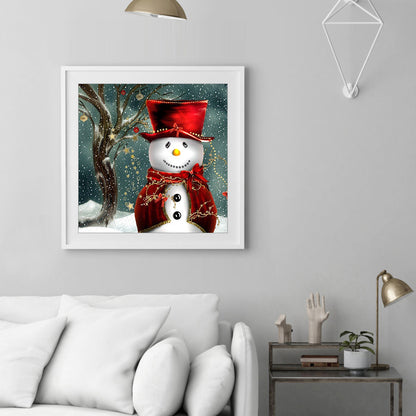 Christmas Snowman - Full Round Drill Diamond Painting 30*30CM