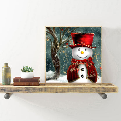 Christmas Snowman - Full Round Drill Diamond Painting 30*30CM