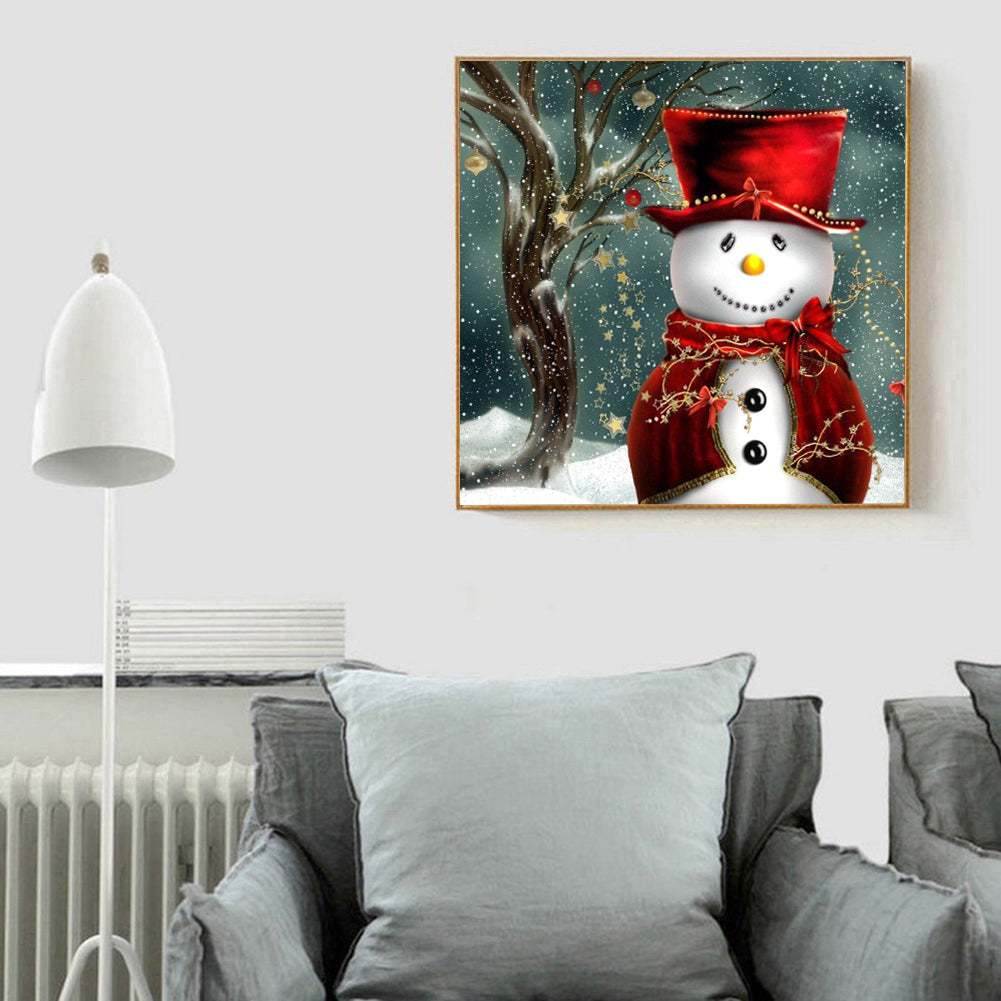 Christmas Snowman - Full Round Drill Diamond Painting 30*30CM