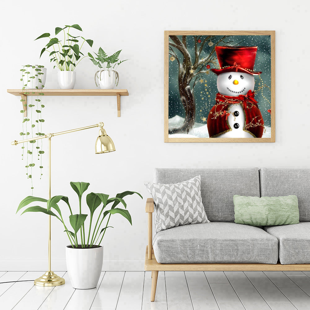 Christmas Snowman - Full Round Drill Diamond Painting 30*30CM